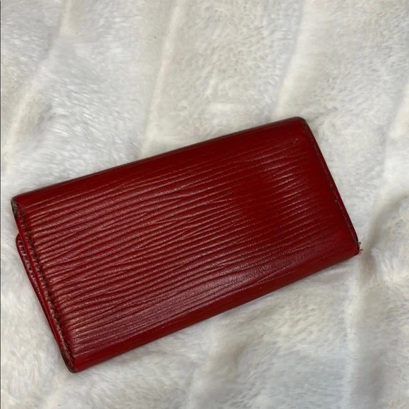 Authentic Louis Vuitton Cherry Red Epi Key Holder Wallet - Picture 4 of 13